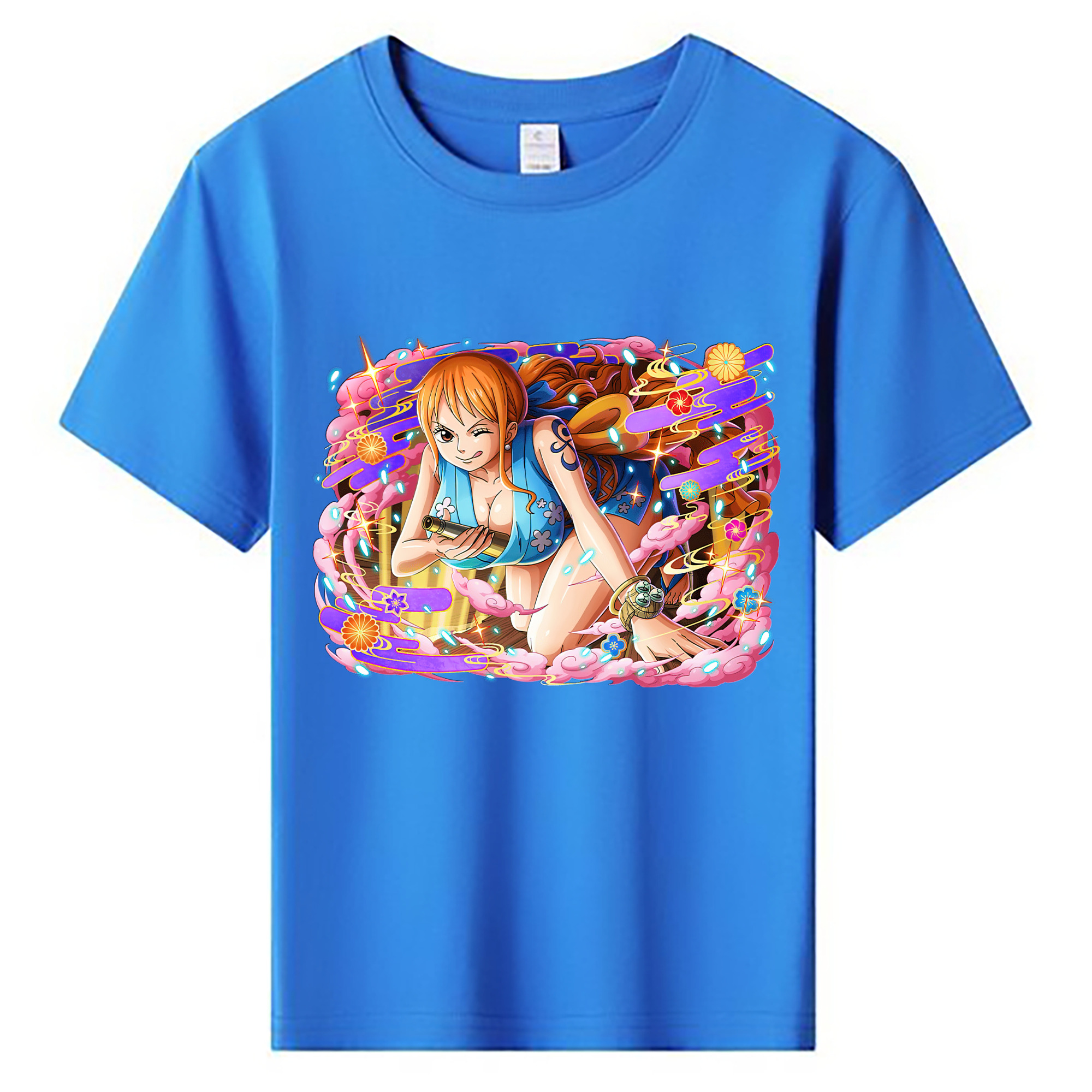 （画像用） ワンピース ナミ ONE PIECE Nami 綿100％キッズTシャツ（フロントプリント）
